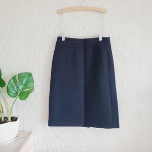 J. Crew Black Wool Pencil Skirt Women's Size 0